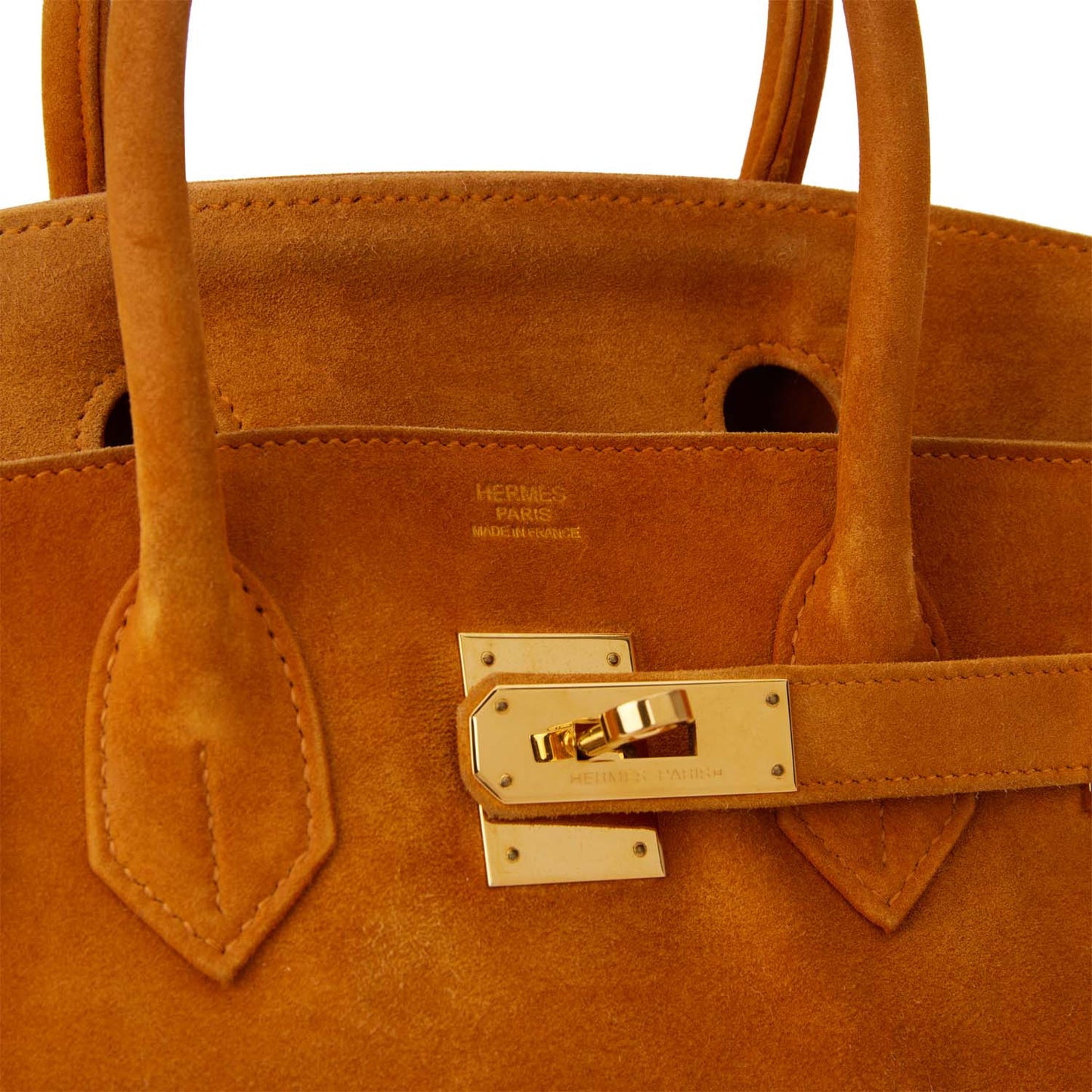 Vintage Hermes Birkin 30 Potiron Doblis Gold Hardware