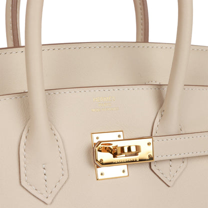 Hermes Birkin 25 Craie Swift Gold Hardware