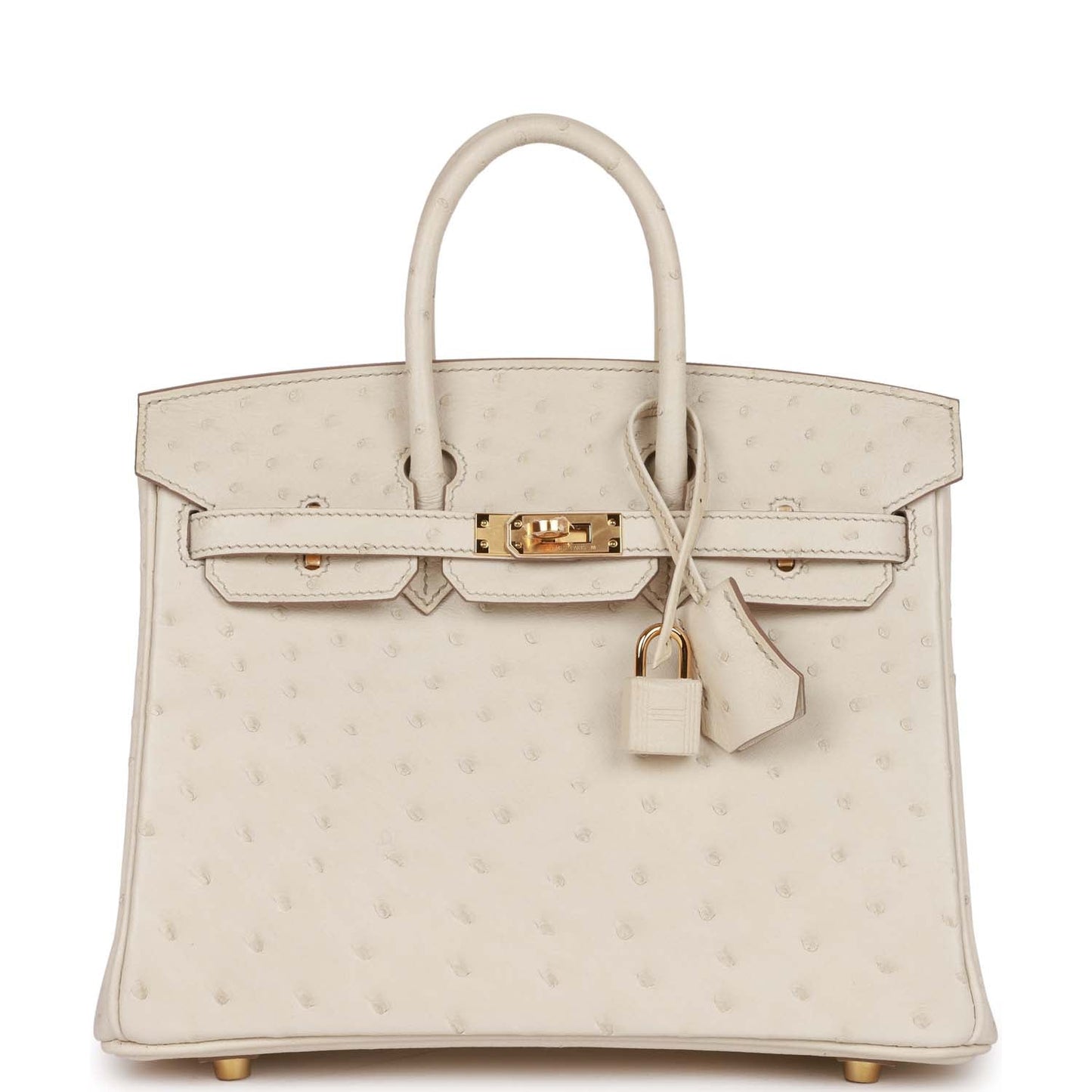 Hermes Birkin 25 Beton Ostrich Gold Hardware