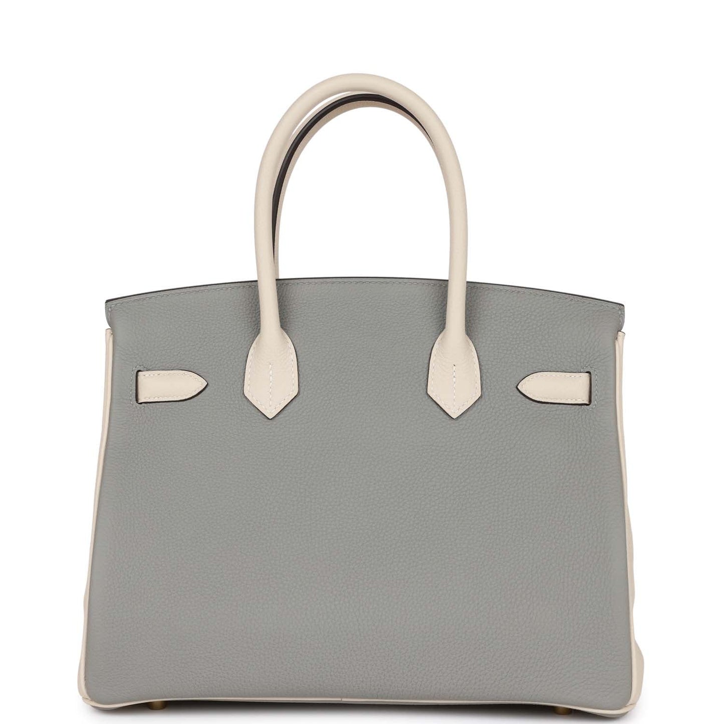 Hermes Special Order (HSS) Birkin 30 Gris Mouette and Craie Togo Brushed Gold Hardware