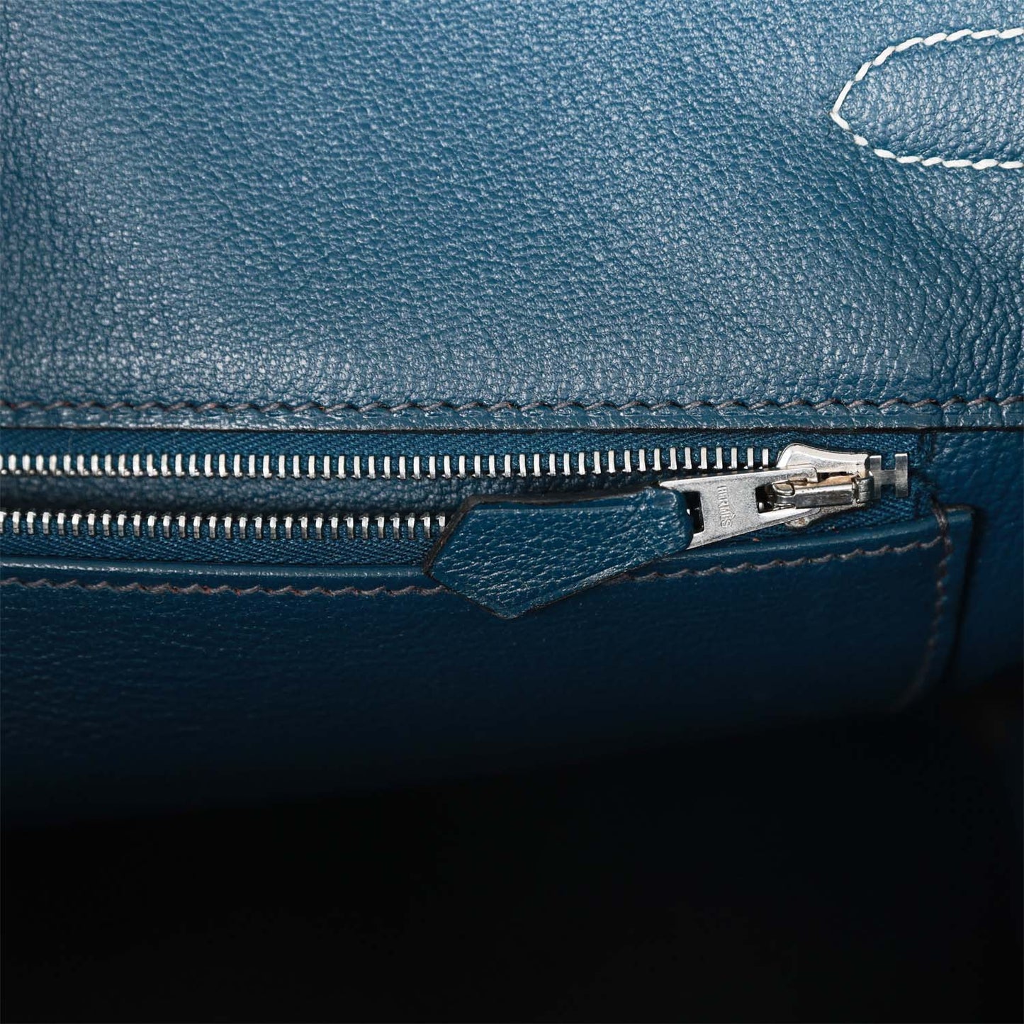 Hermes Special Order (HSS) Birkin 35 Tricolor Gris Tourterelle, Bleu Jean, and Bleu de Malte Clemence Palladium Hardware