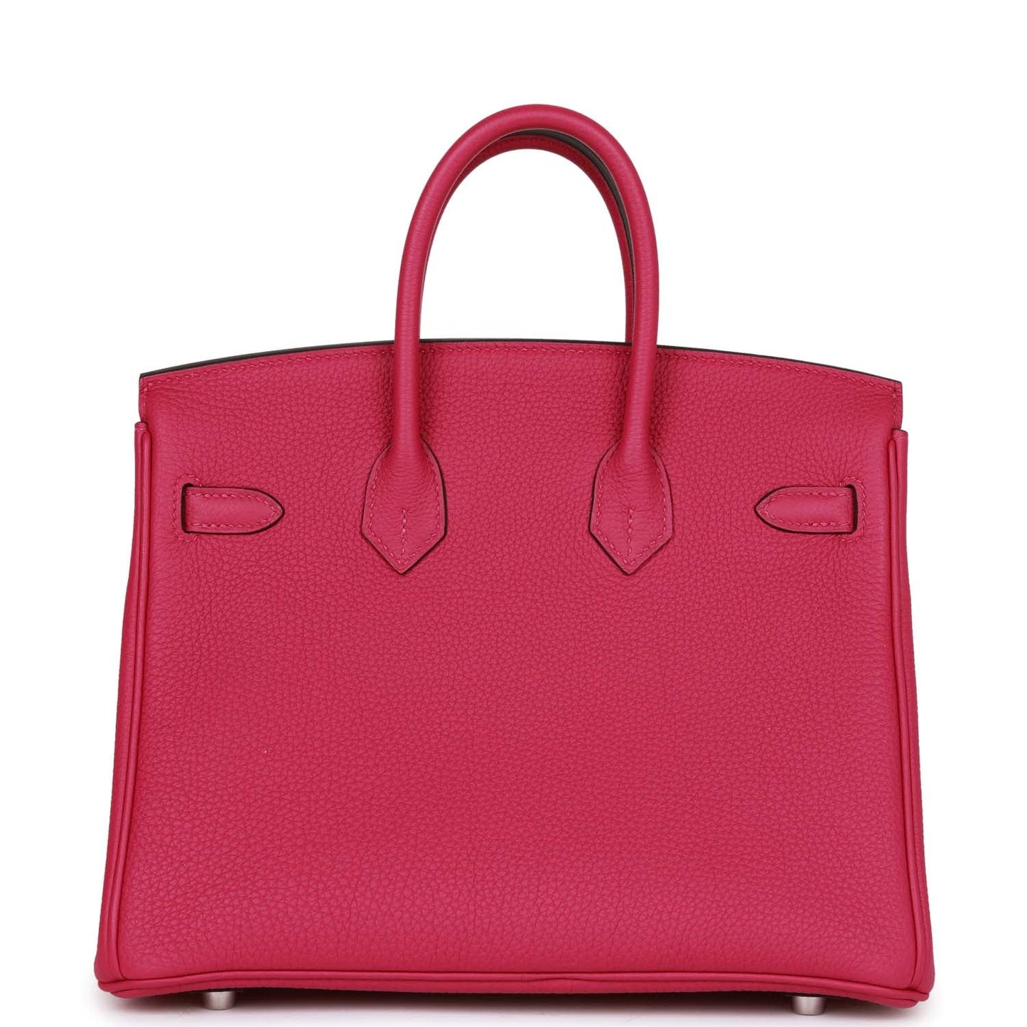 Pre-owned Hermes Birkin 25 Rose Pourpre Togo Palladium Hardware