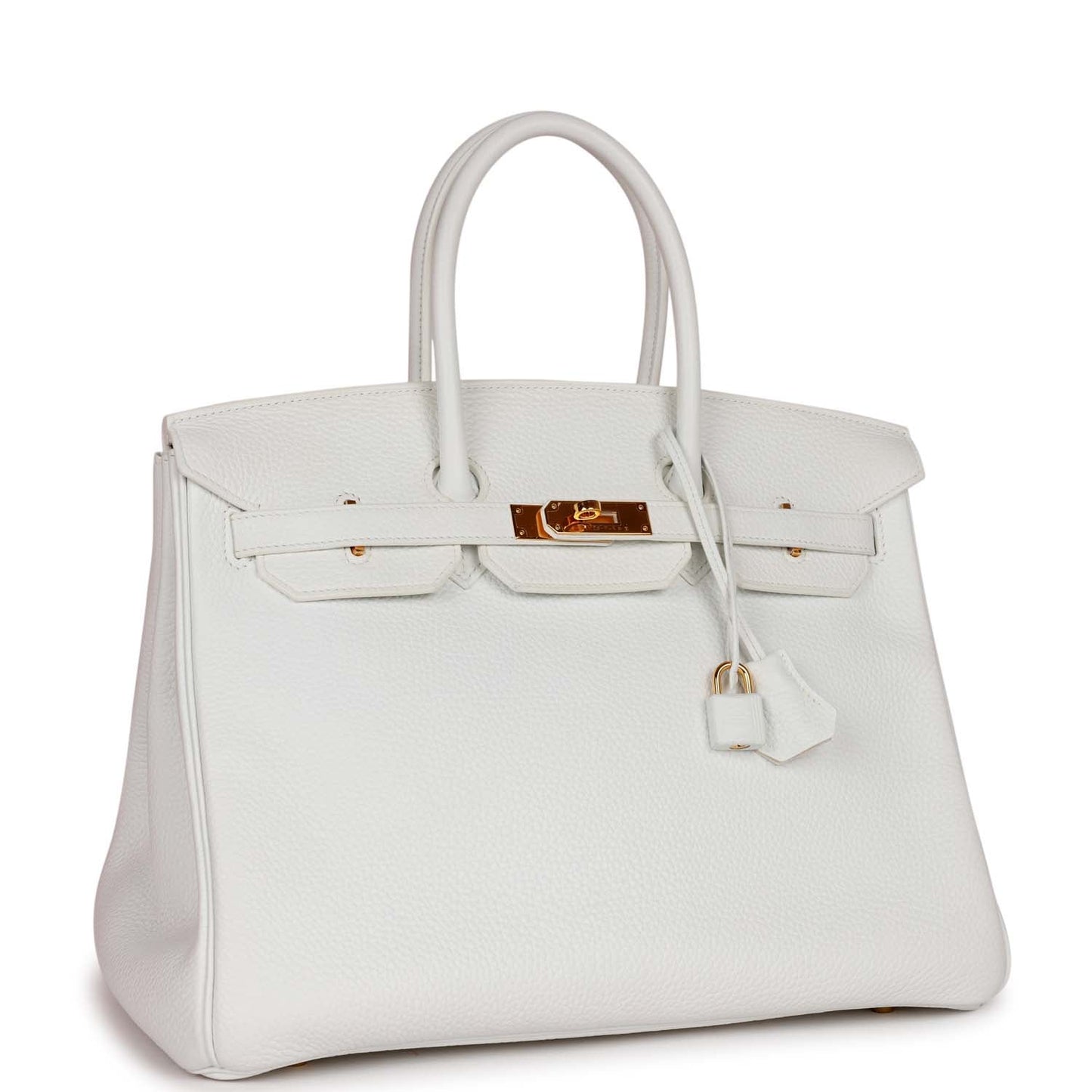 Hermes Special Order (HSS) Birkin 35 White Clemence Gold Hardware