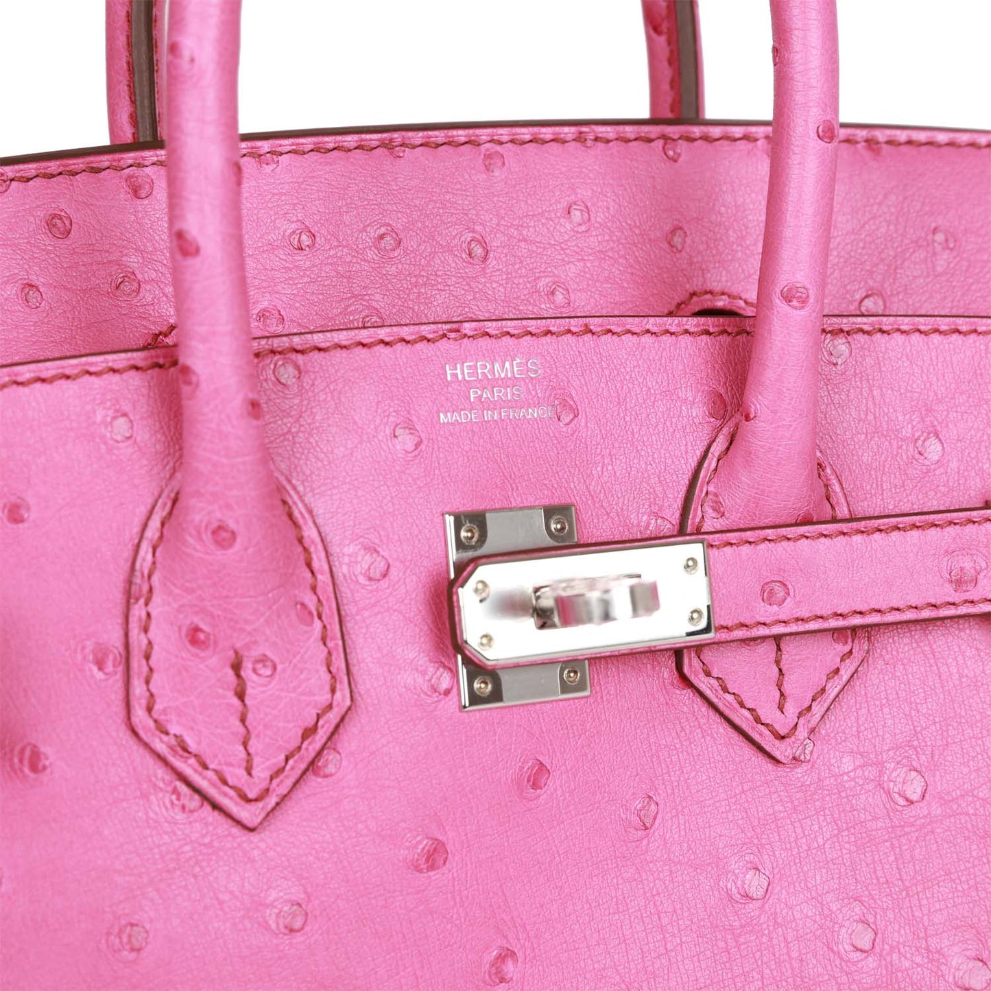 Hermes Birkin 25 Fuchsia Ostrich Palladium Hardware