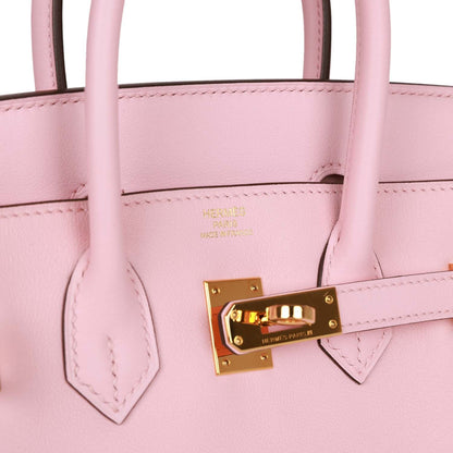 Hermes Birkin 25 Rose Sakura Swift Gold Hardware