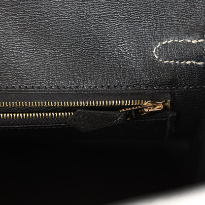 Hermes Special Order (HSS) Birkin 25 Gris Perle and Black Matte Alligator Brushed Gold Hardware