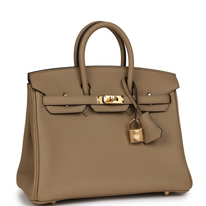 Hermes Birkin 25 Beige Marfa Togo Gold Hardware