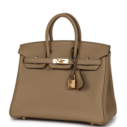 Hermes Birkin 25 Beige Marfa Togo Gold Hardware