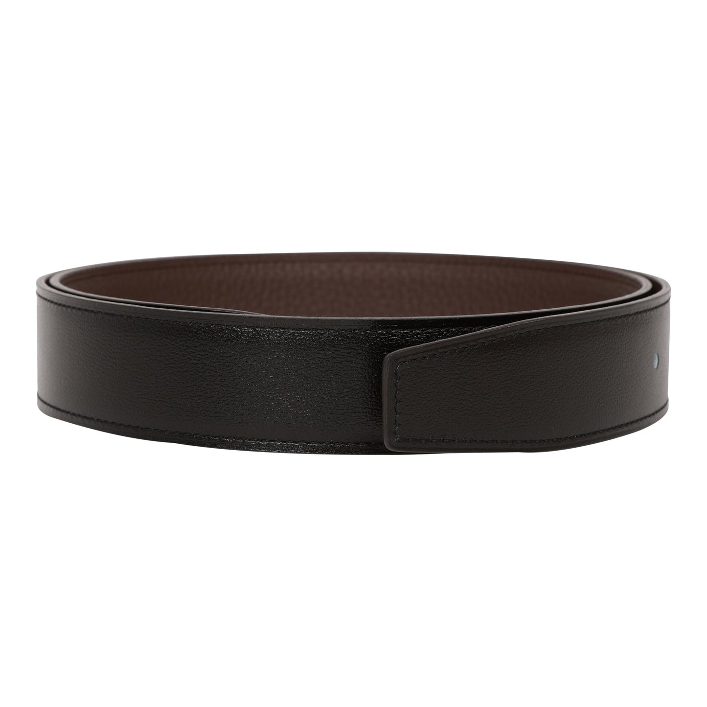 Hermes 32mm Reversible Black/Chocolate Constance H Belt 85cm Palladium Buckle