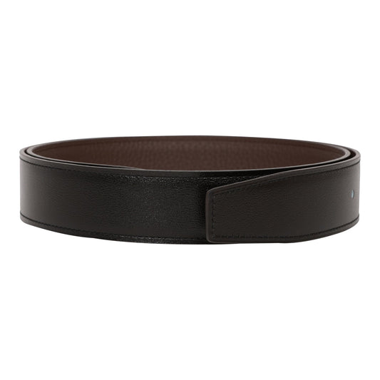 Hermes 32mm Reversible Black/Chocolate Constance H Belt 85cm Palladium Buckle