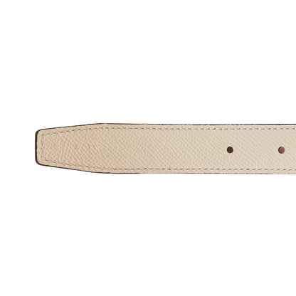 Hermes 24mm Reversible Rouge H/White Constance H Belt 85cm Gold Buckle