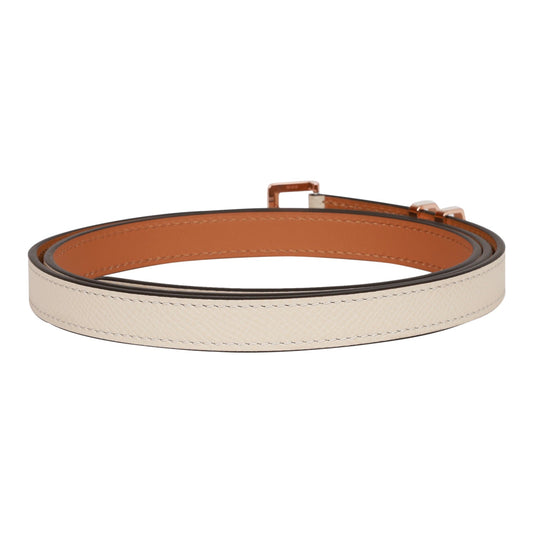 Hermes Pop H Belt 15mm Craie Epsom Rose Gold 105cm