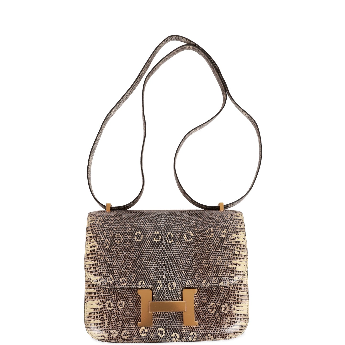 Hermes Mini Constance 18 Ombre Lizard Varanus Gold Hardware