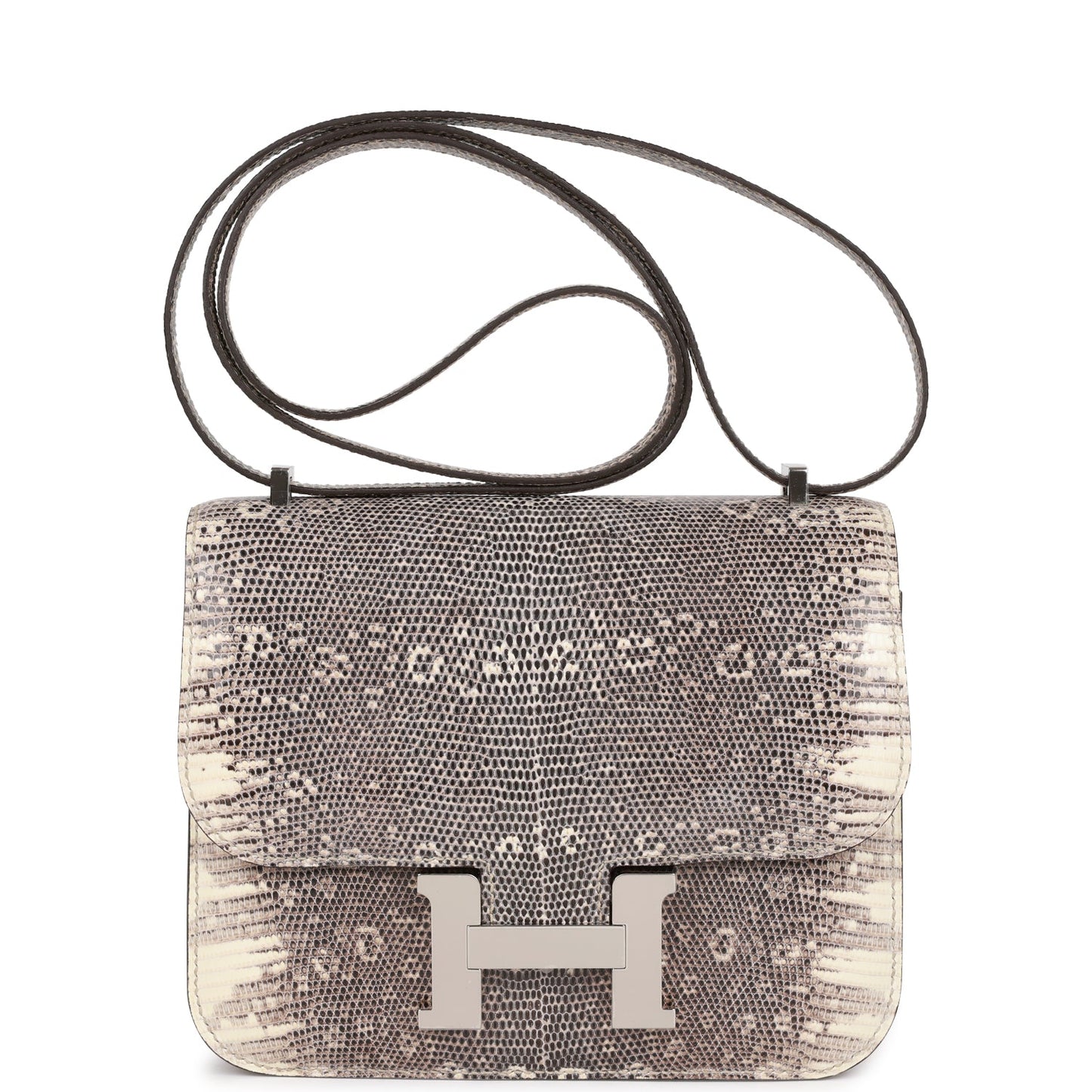 Hermes Mini Constance 18 Ombre Lizard Varanus Palladium Hardware