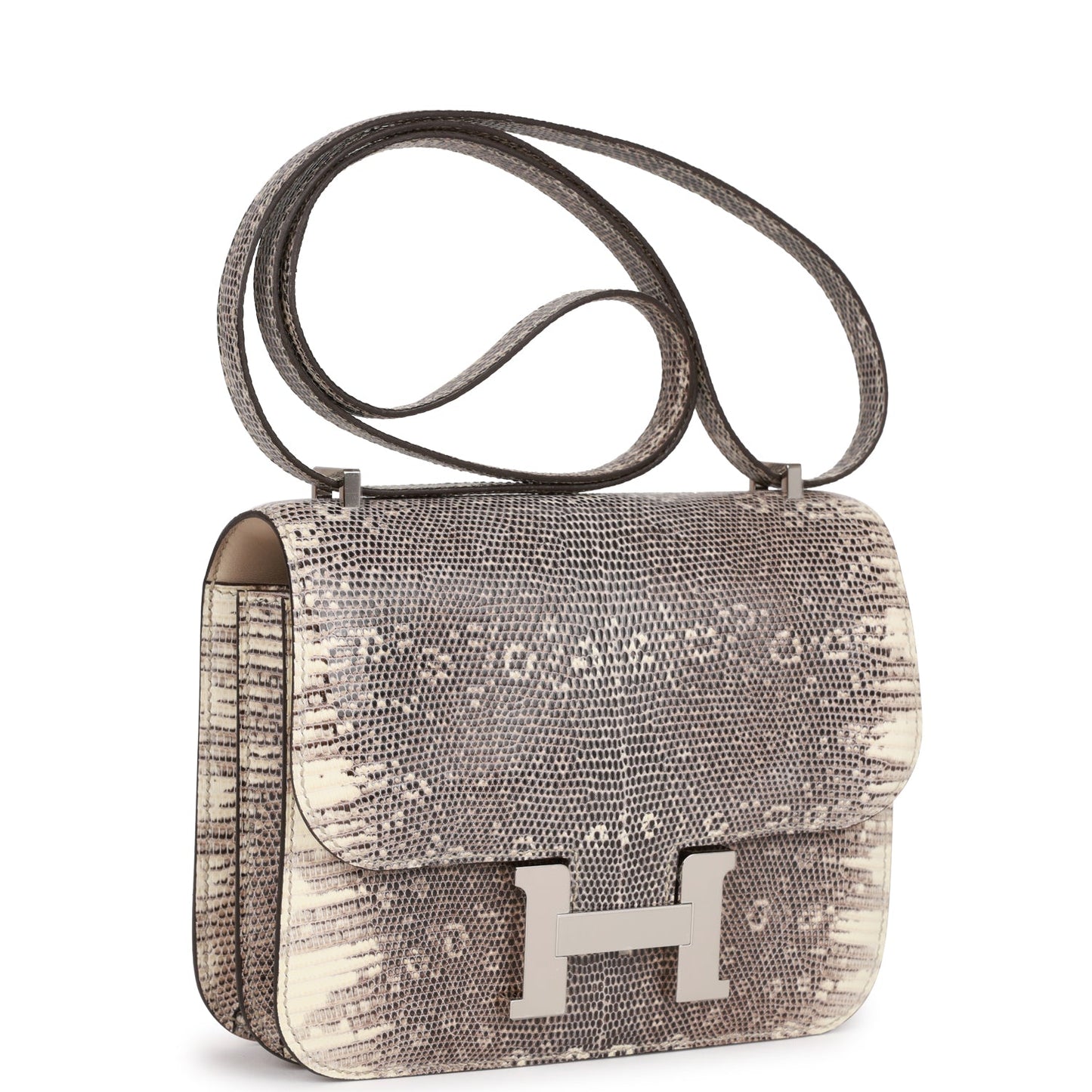 Hermes Mini Constance 18 Ombre Lizard Varanus Palladium Hardware