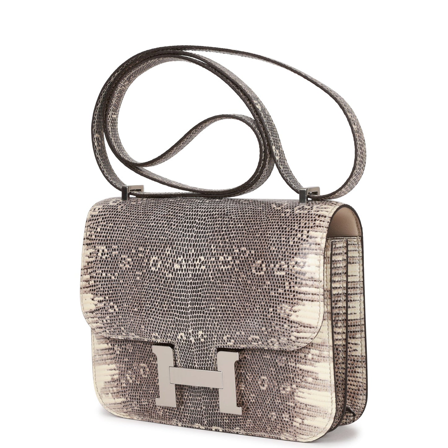 Hermes Mini Constance 18 Ombre Lizard Varanus Palladium Hardware