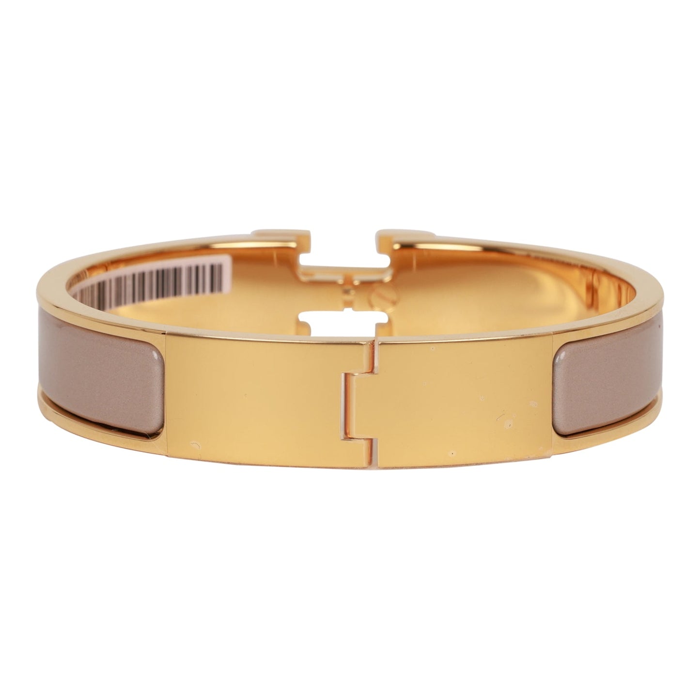 Hermes Marron Glace Clic Clac H Narrow Enamel Bracelet PM GHW