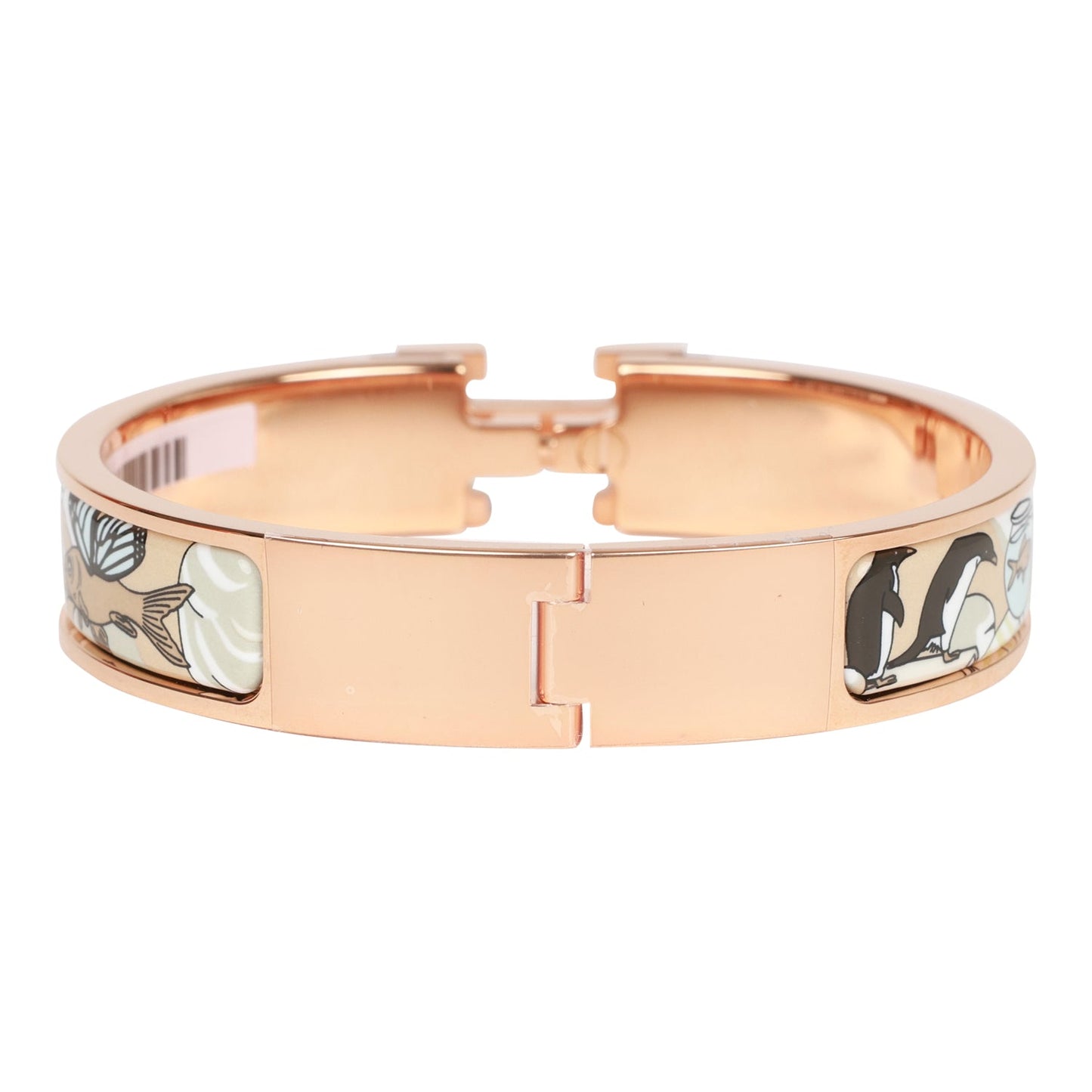 Hermes Dans Les Nuages Clic Clac H Narrow Enamel Bracelet