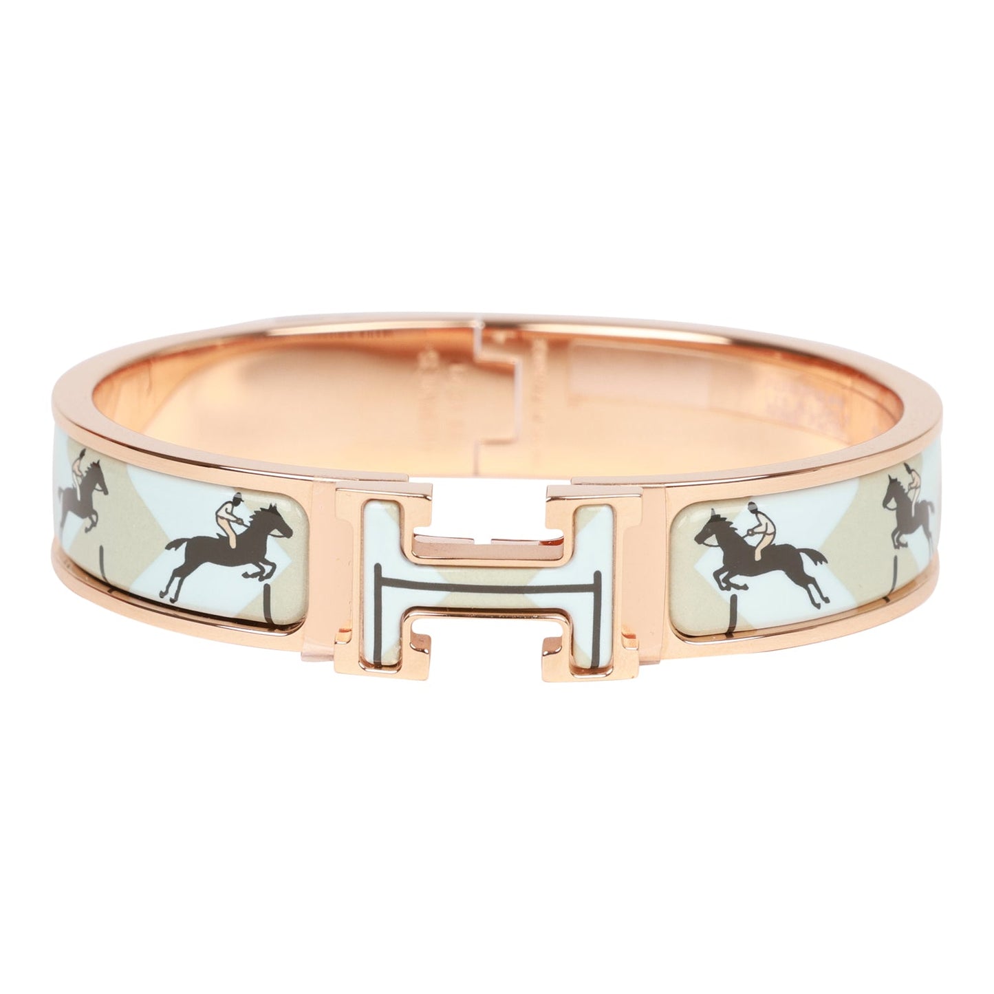 Hermes Les Allures Clic Clac H Narrow Enamel Bracelet