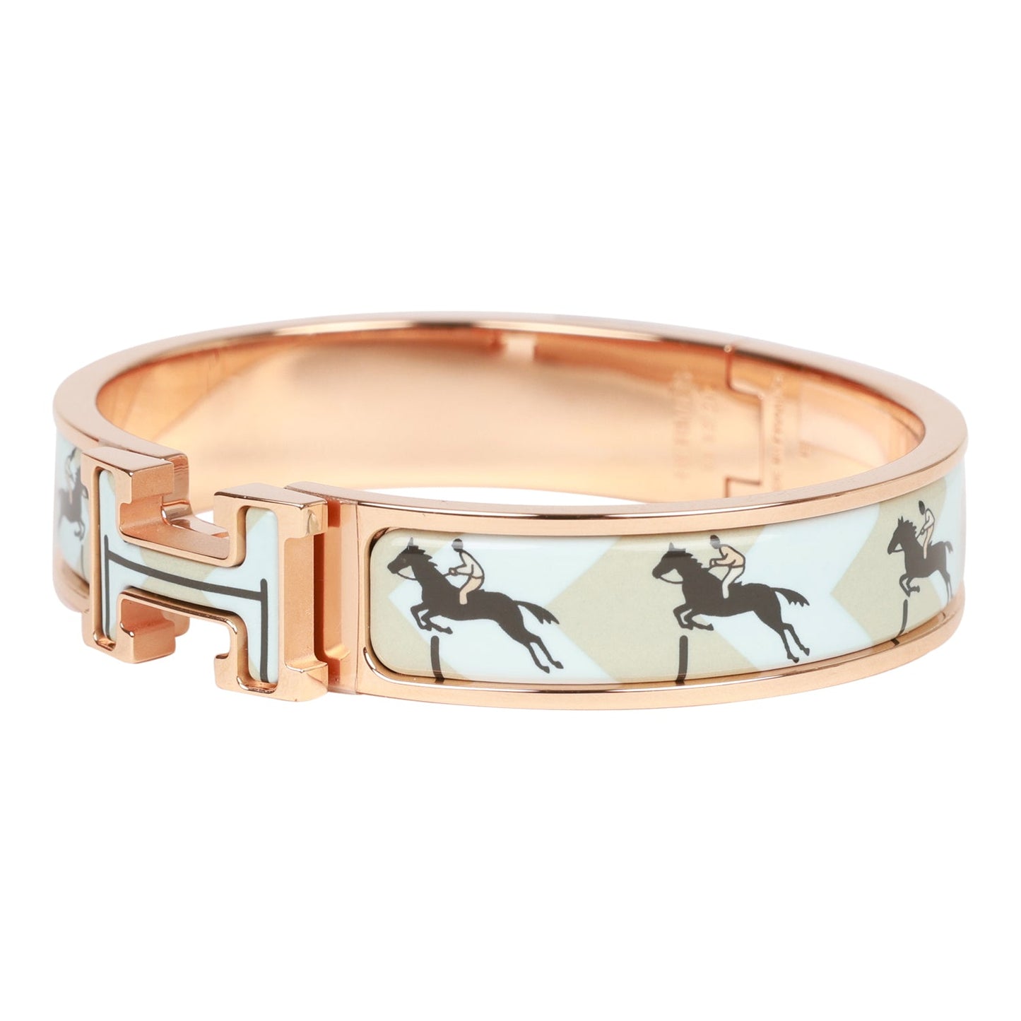 Hermes Les Allures Clic Clac H Narrow Enamel Bracelet