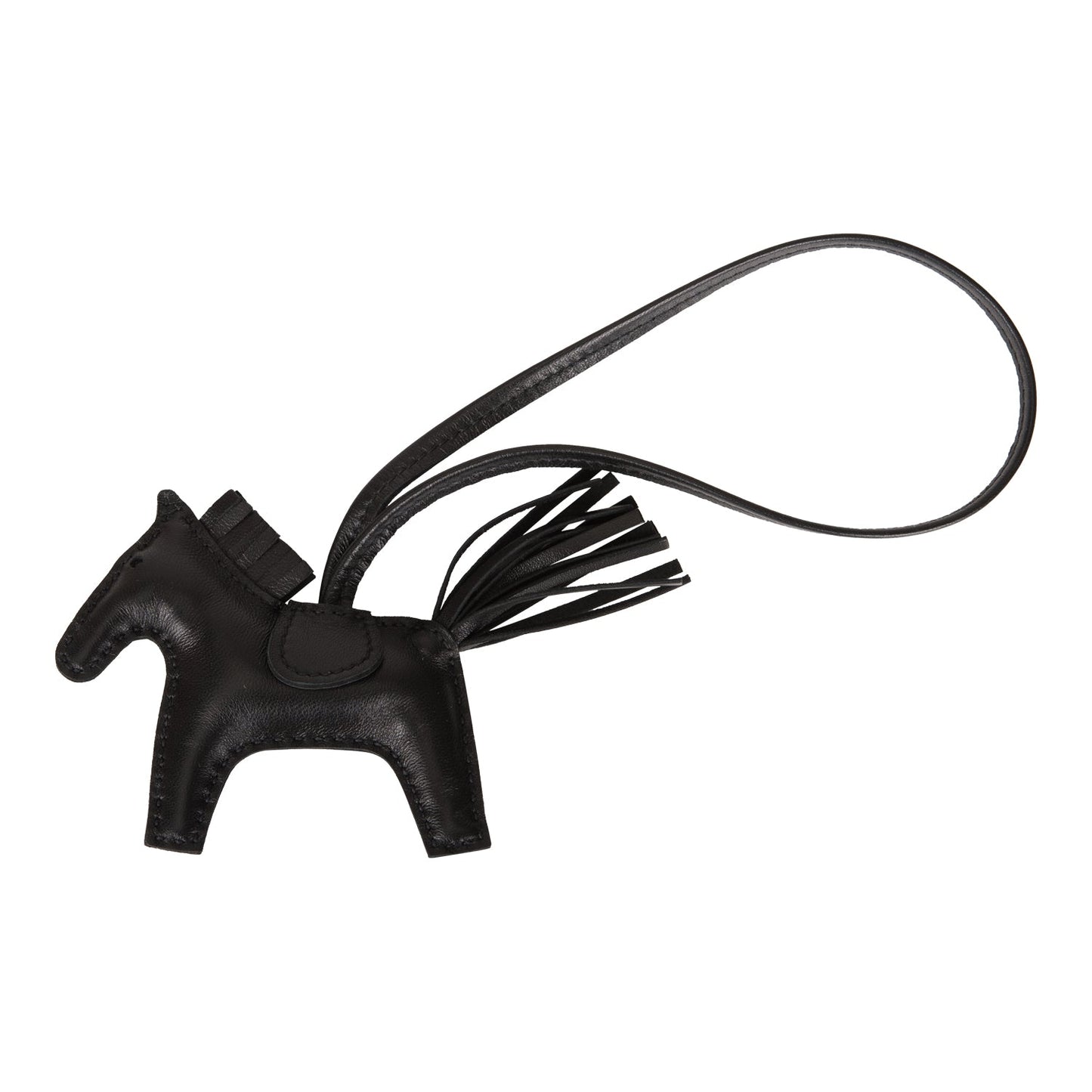 Hermes SO Black Grigri Horse Rodeo Bag Charm