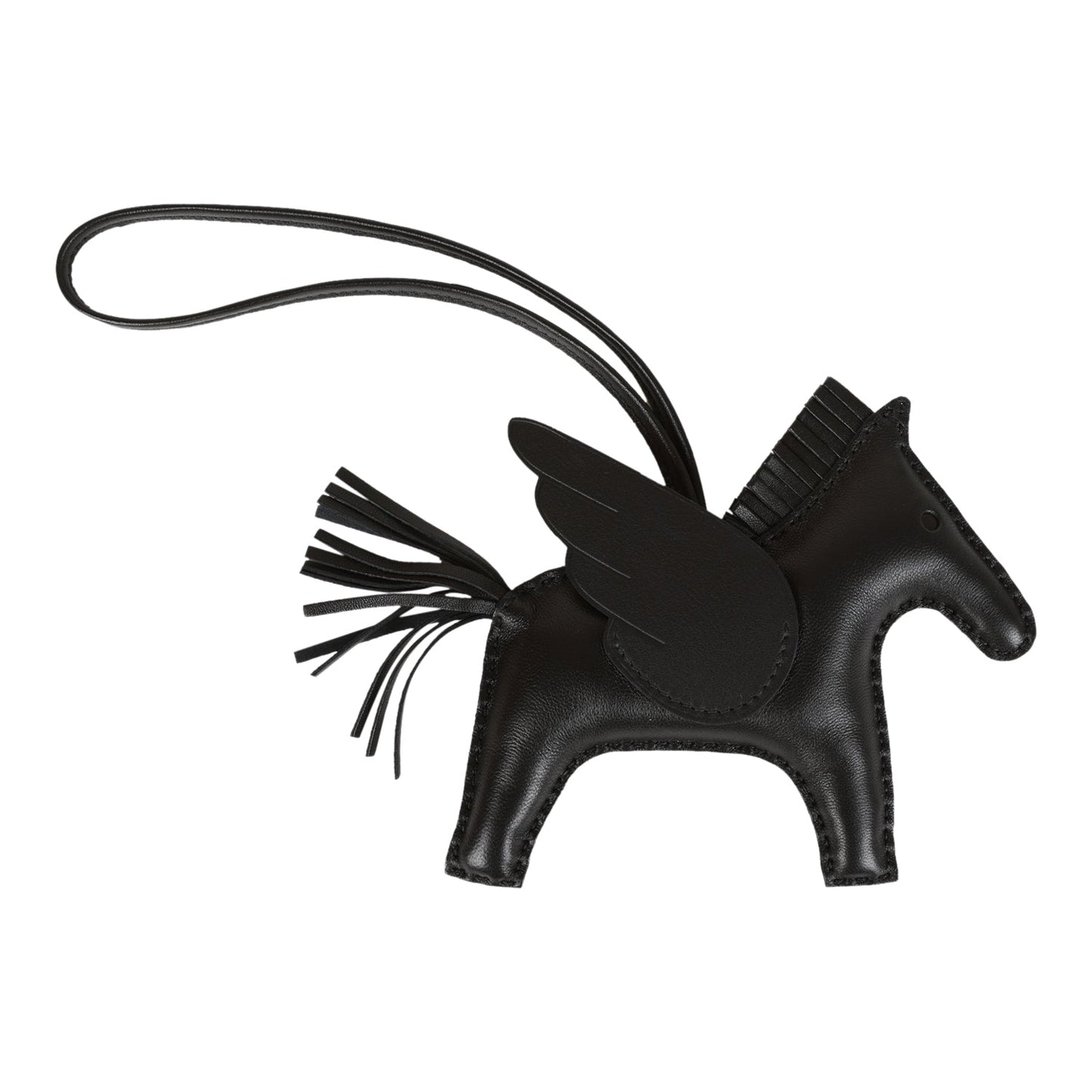 Hermes SO Black Pegasus Horse Rodeo Bag Charm