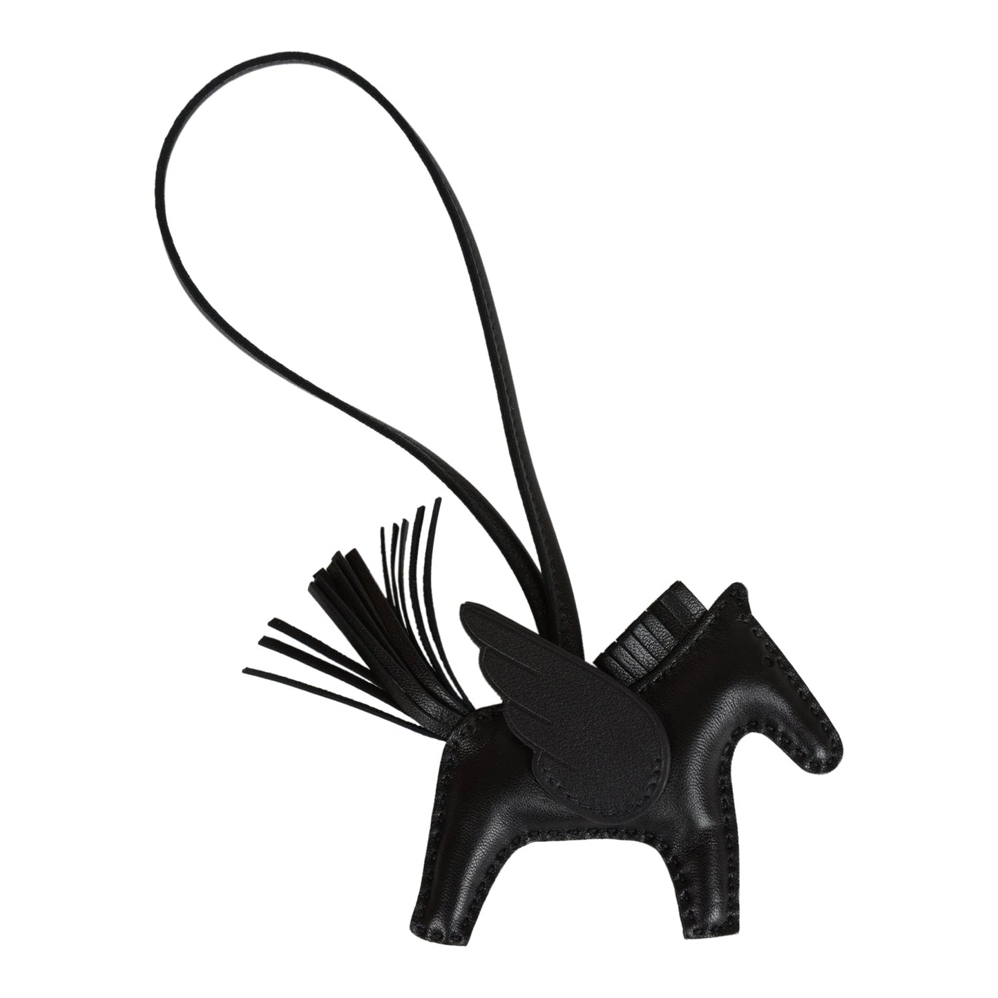 Hermes SO Black Pegasus Horse Rodeo Bag Charm