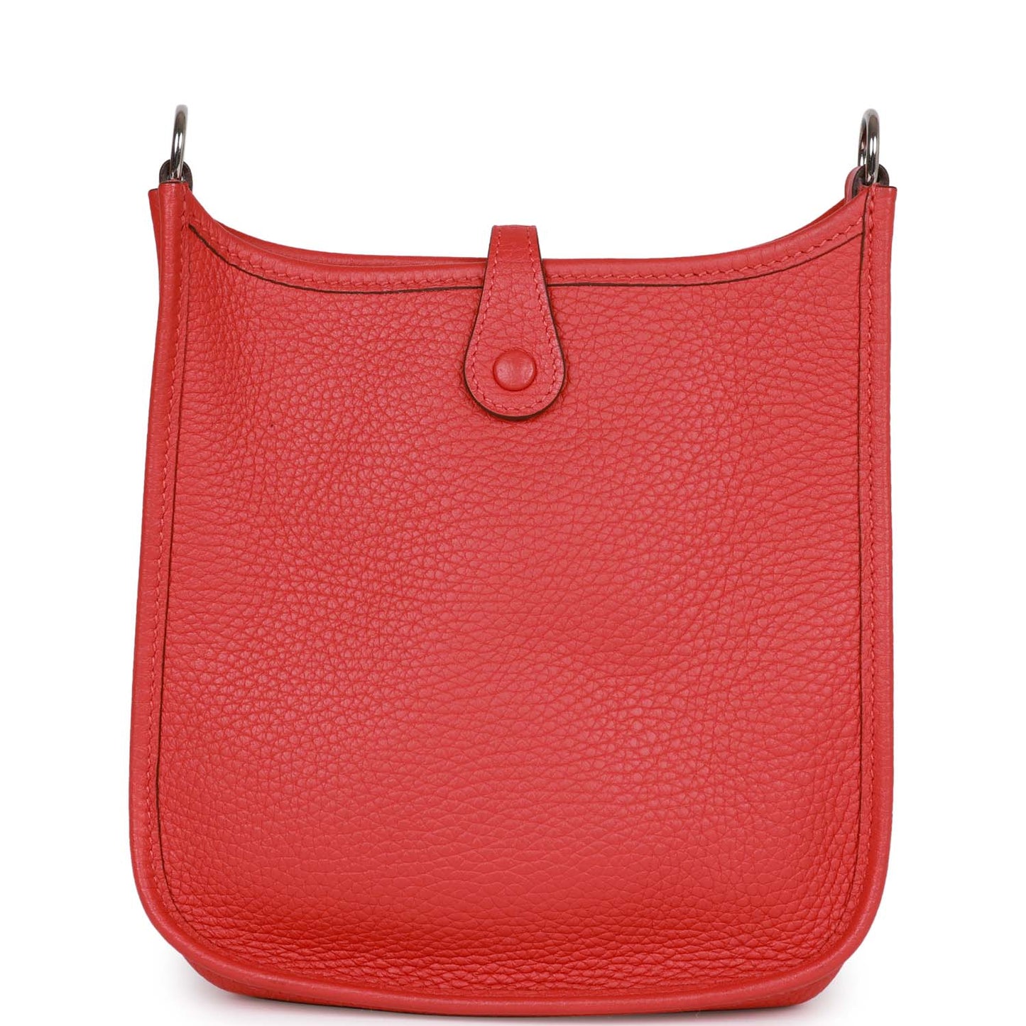 Pre-owned Hermes Evelyne TPM Rouge Tomate Clemence Palladium Hardware