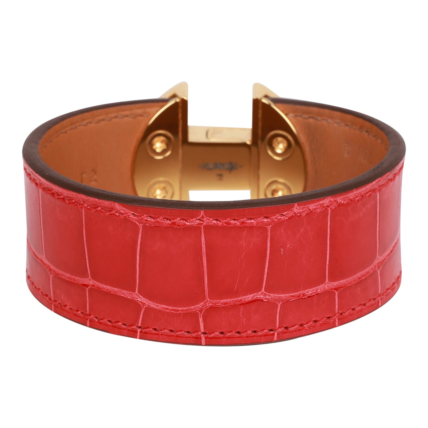 Hermes Braise Alligator 2002 H Bracelet GHW