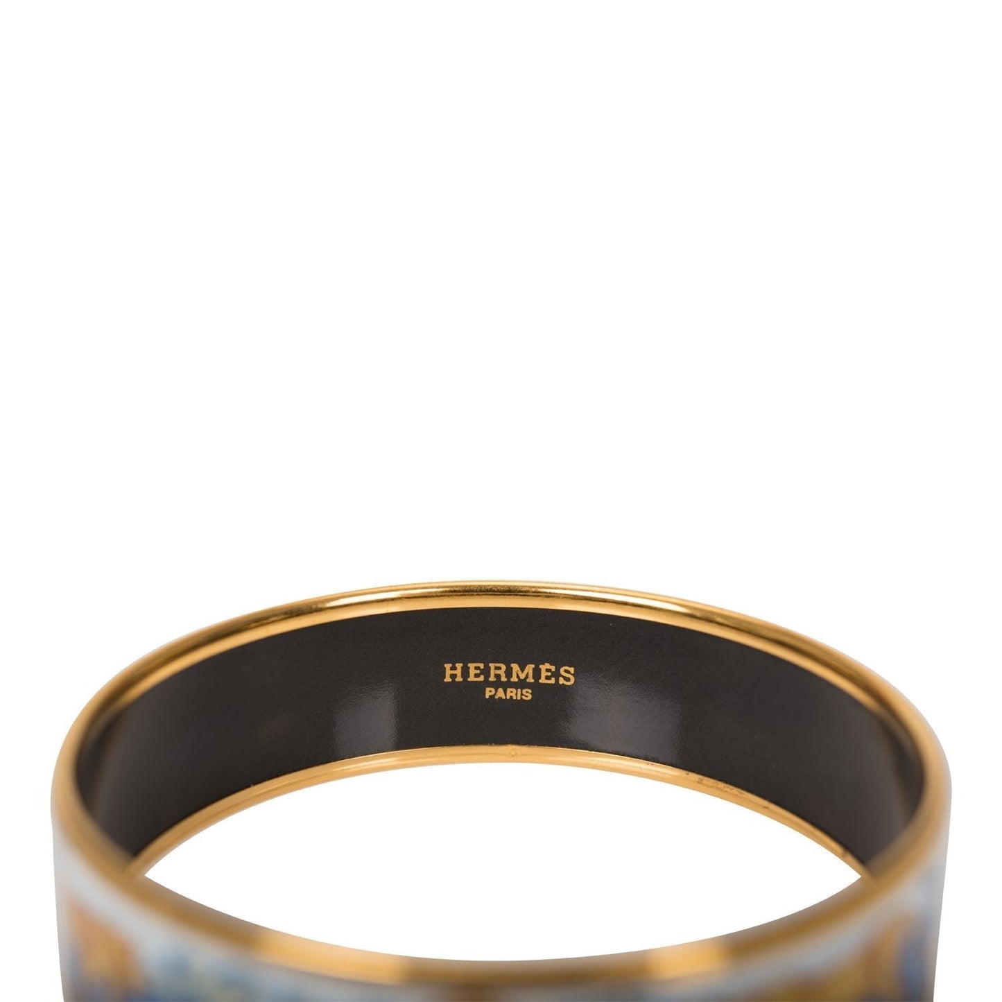 Hermes "Safari" Wide Printed Enamel Bracelet PM (65) (  - Excellent)