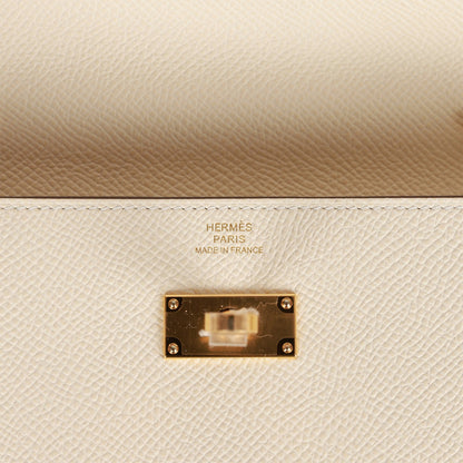 Hermes Kelly Wallet To Go Nata Epsom Gold Hardware