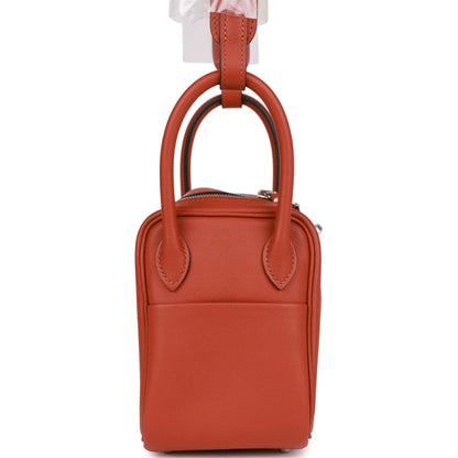 Hermes Mini Lindy Cuivre Verso Swift Palladium Hardware