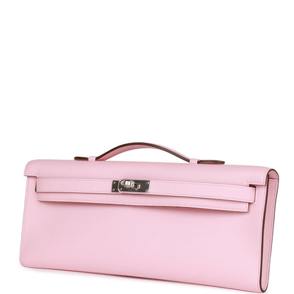 Hermes Kelly Cut Rose Sakura Swift Palladium Hardware