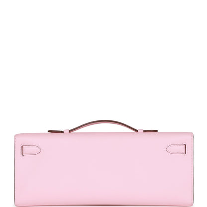 Hermes Kelly Cut Rose Sakura Swift Palladium Hardware