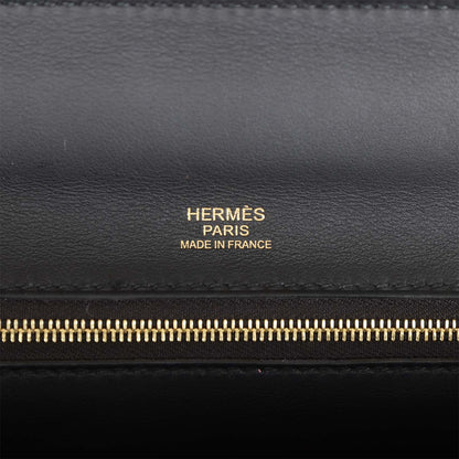 Pre-Owned Hermes 24/24 Bag 29 Black Togo and Swift Gold Hardware