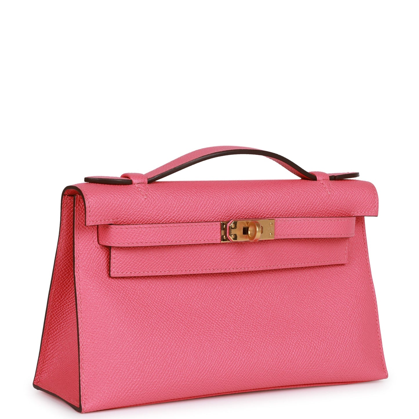 Hermes Kelly Pochette Rose Azalee Epsom Gold Hardware