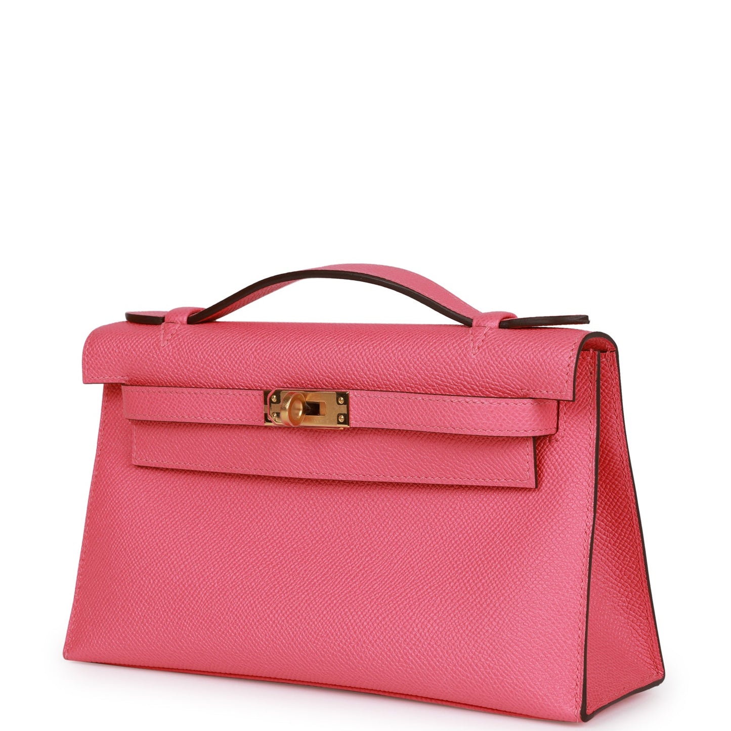 Hermes Kelly Pochette Rose Azalee Epsom Gold Hardware