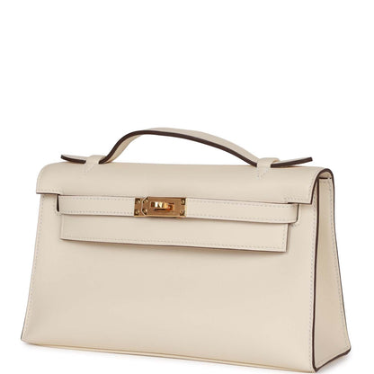 Hermes Kelly Pochette Nata Swift Gold Hardware