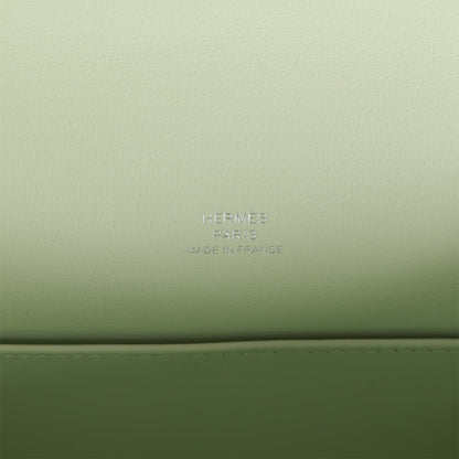 Hermes Kelly Pochette Vert Fizz Swift Palladium Hardware