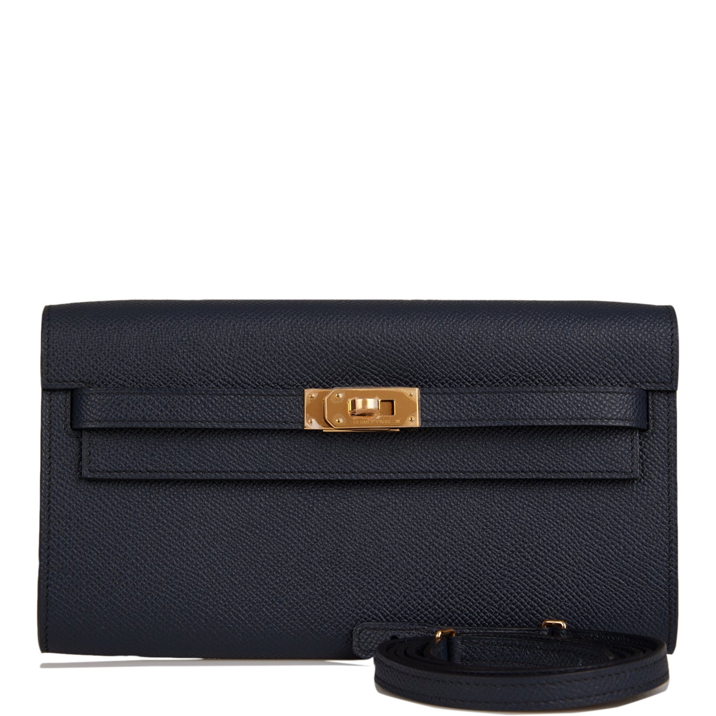 Hermes Kelly Wallet To Go Bleu Indigo Verso Epsom Gold Hardware