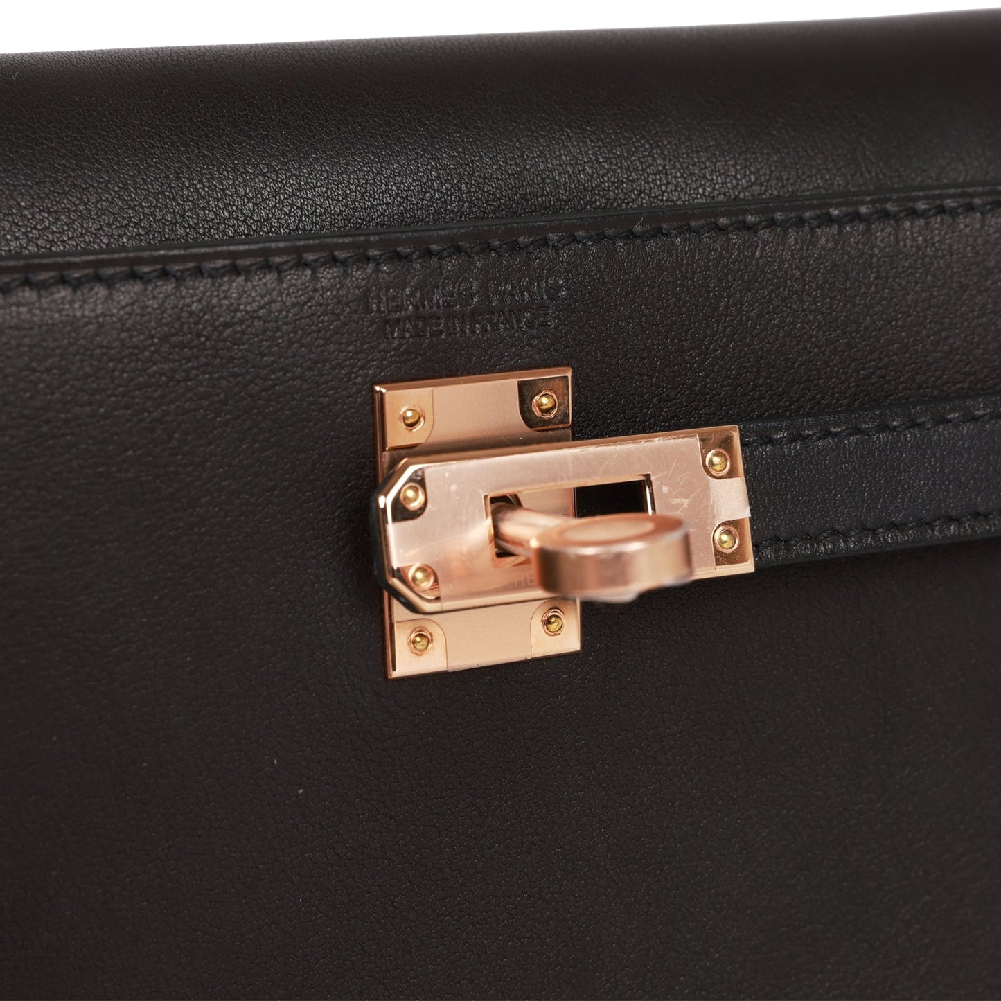 Hermes Kelly Danse Black Volupto Rose Gold Hardware