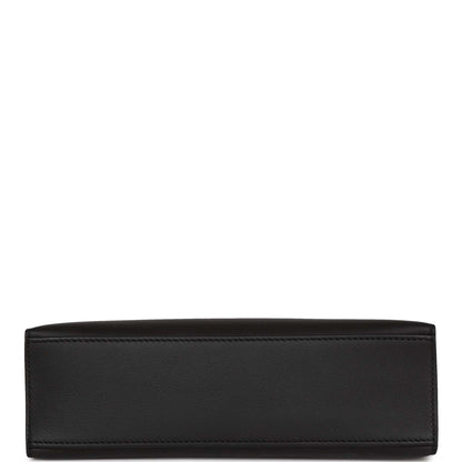 Hermes Kelly Pochette Black Swift Gold Hardware