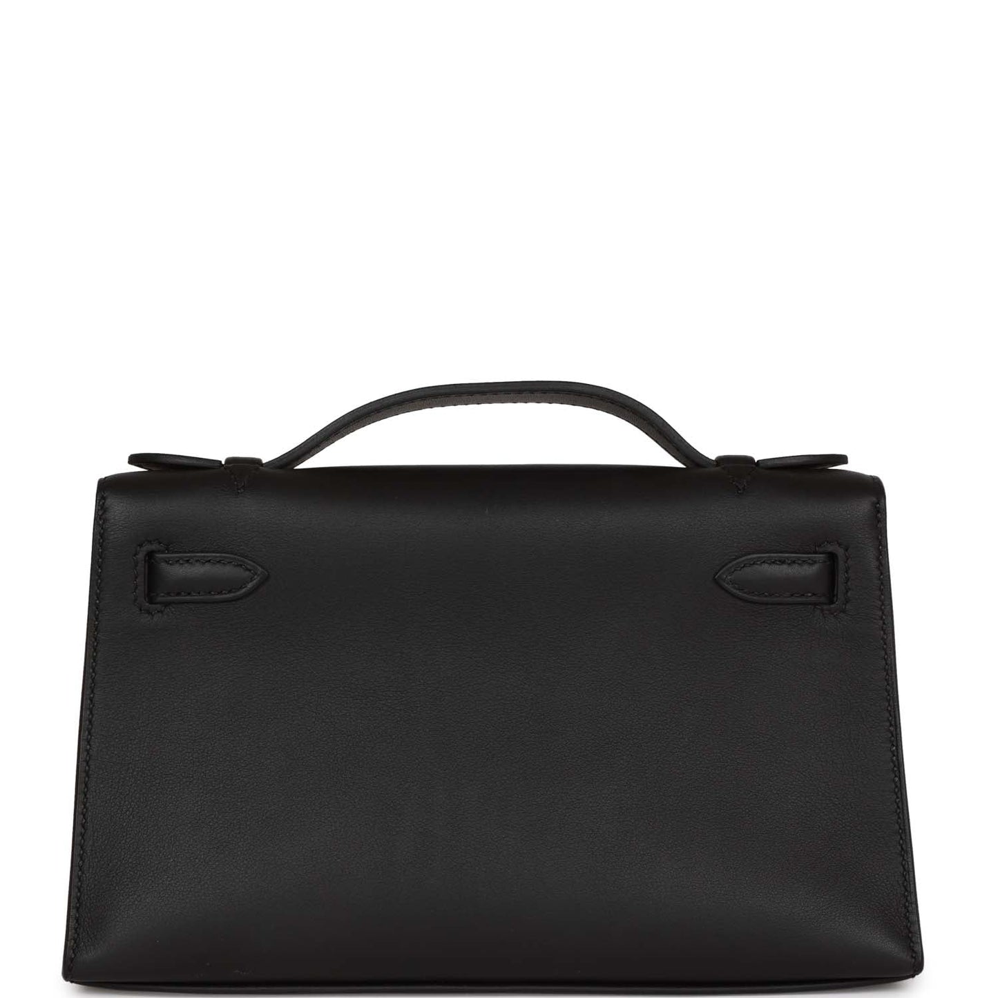 Hermes Kelly Pochette Black Swift Gold Hardware