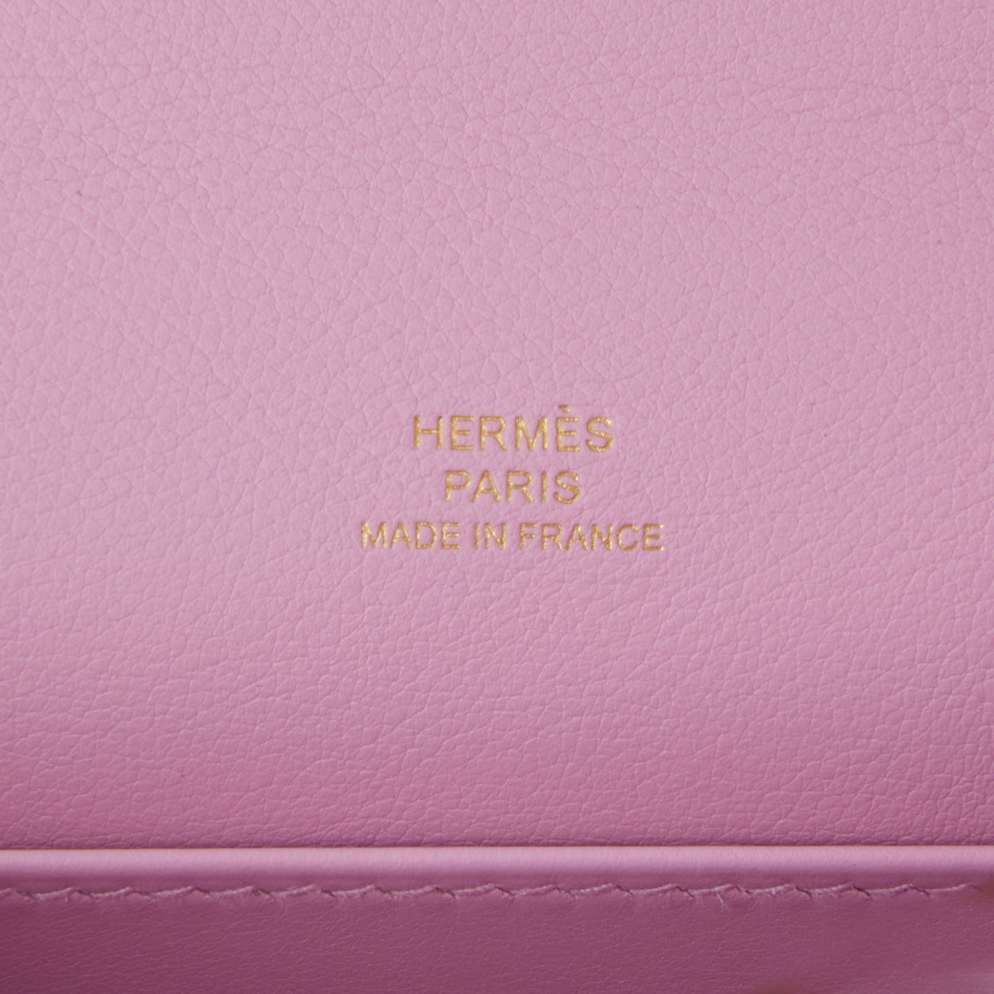 Hermes Kelly Pochette Mauve Sylvestre Swift Rose Gold Hardware