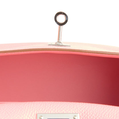 Hermes Kelly Pochette Rose Confetti Epsom Palladium Hardware