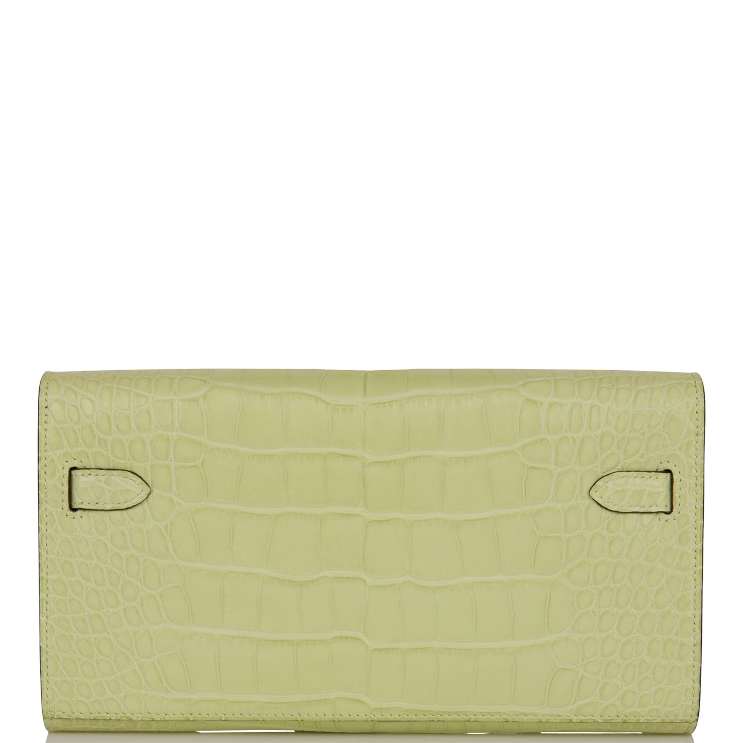 Hermes Kelly Wallet To Go Jaune Bourgeon Matte Alligator Palladium Hardware