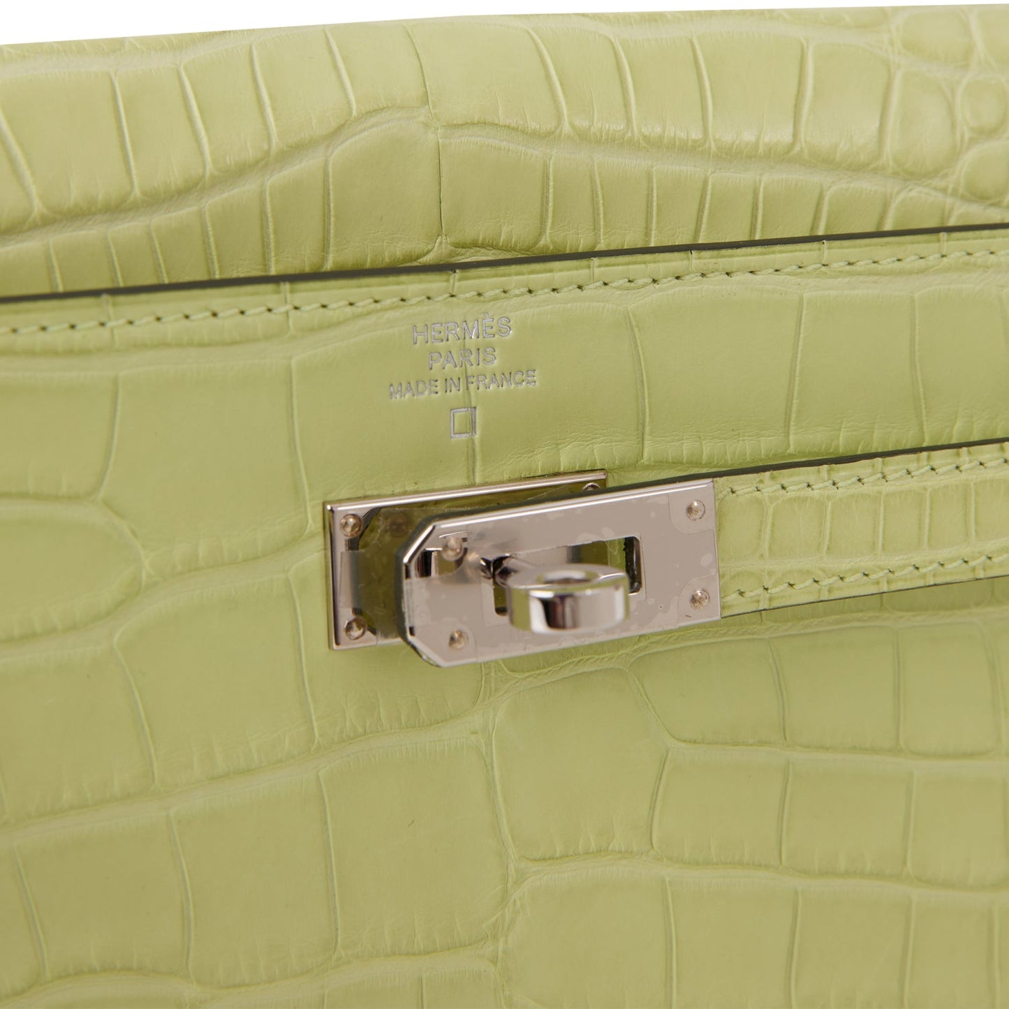 Hermes Kelly Wallet To Go Jaune Bourgeon Matte Alligator Palladium Hardware