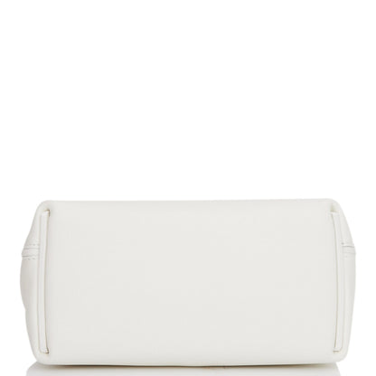 Hermes Mini 24/24 Bag White Evercolor and Swift Gold Hardware