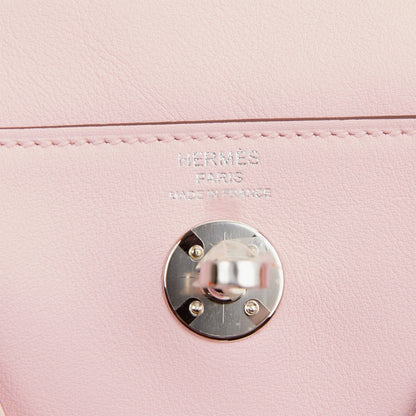 Hermes Mini Lindy Rose Sakura Swift Palladium Hardware