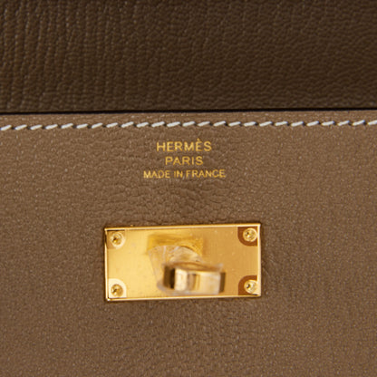 Hermes Kelly Wallet To Go Etoupe Chevre Gold Hardware